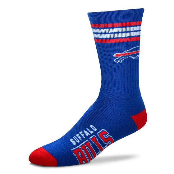 Buffalo Bills 4 Stripe Deuce Sock - Large