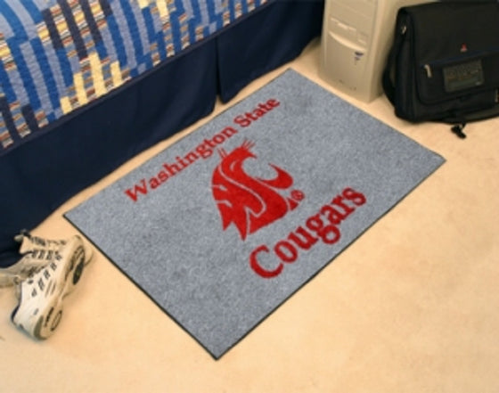 Washington State Cougars Rug - Starter Style - Special Order