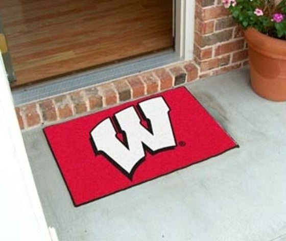 Wisconsin Badgers Rug - Starter Style, 'W' Design - Special Order