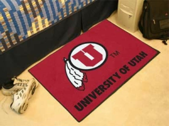 Utah Utes Rug 19x30 Starter Style - Special Order