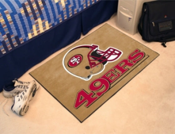 San Francisco 49ers Rug - Starter Style, Helmet Design - Special Order