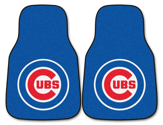 Chicago Cubs Car Mats Printed Carpet 2 Piece Set - Special Order