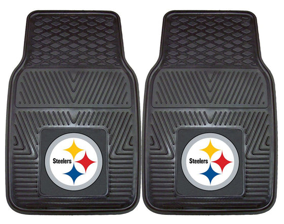 Pittsburgh Steelers Car Mats Heavy Duty 2 Piece Vinyl