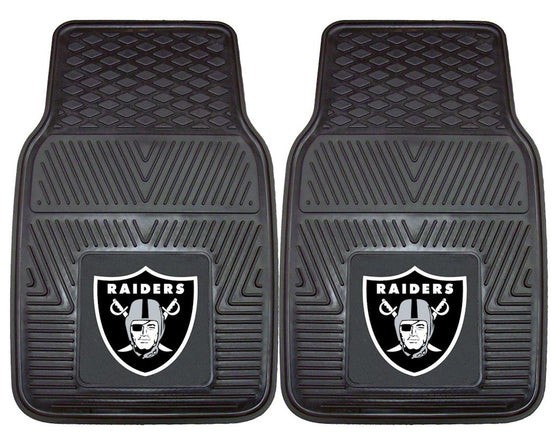 Oakland Raiders Car Mats Heavy Duty 2 Piece Vinyl (CDG)