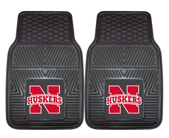 Nebraska Cornhuskers  Heavy Duty 2-Piece Vinyl Car Mats (CDG)