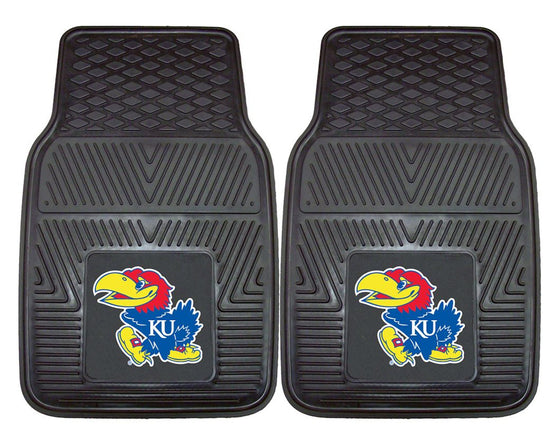 Kansas Jayhawks Heavy Duty 2-Piece Vinyl Car Mats (CDG)