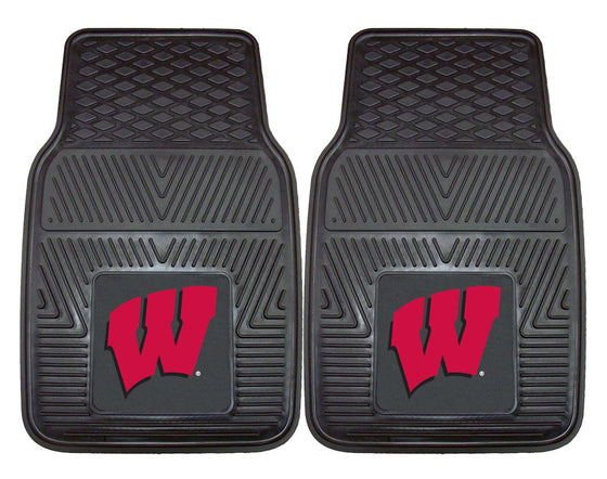 Wisconsin Badgers Heavy Duty 2-Piece Vinyl Car Mats - Special Order