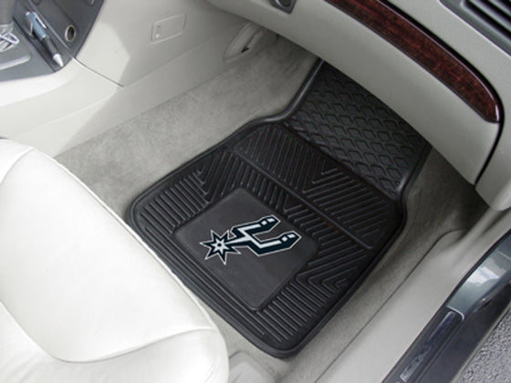 San Antonio Spurs Car Mats Heavy Duty 2 Piece Vinyl - Special Order