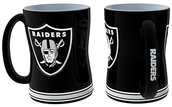 Las Vegas Raiders Coffee Mug 14oz Sculpted Relief Team Color