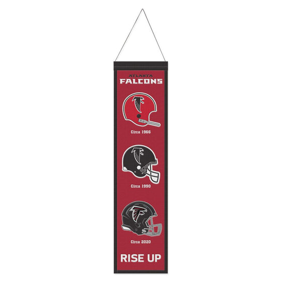 Atlanta Falcons Banner Wool 8x32 Heritage Evolution Design - 757 Sports Collectibles