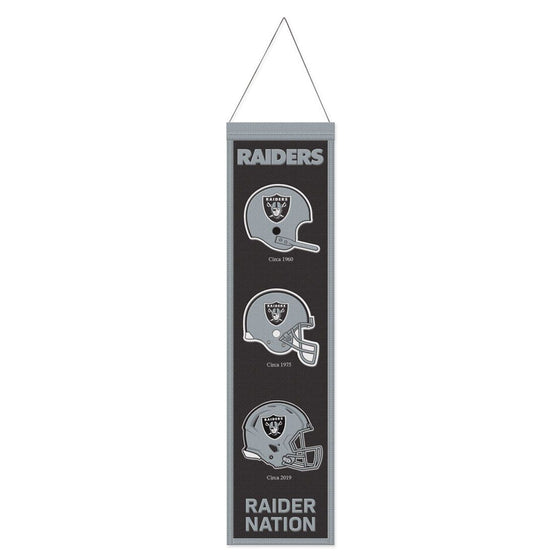 Las Vegas Raiders Banner Wool 8x32 Heritage Evolution Design