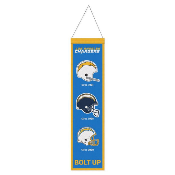 Los Angeles Chargers Wool Banner 8" x 32"