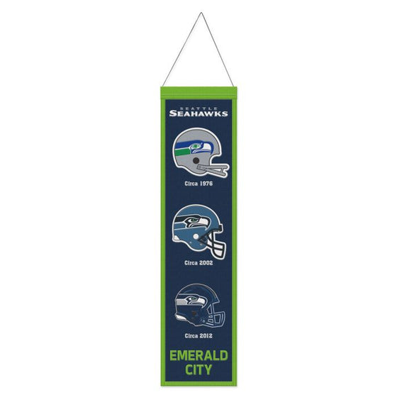 Seattle Seahawks Wool Banner 8" x 32"