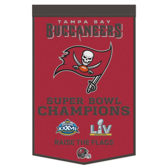 Tampa Bay Buccaneers Wool Banner 24" x 38"