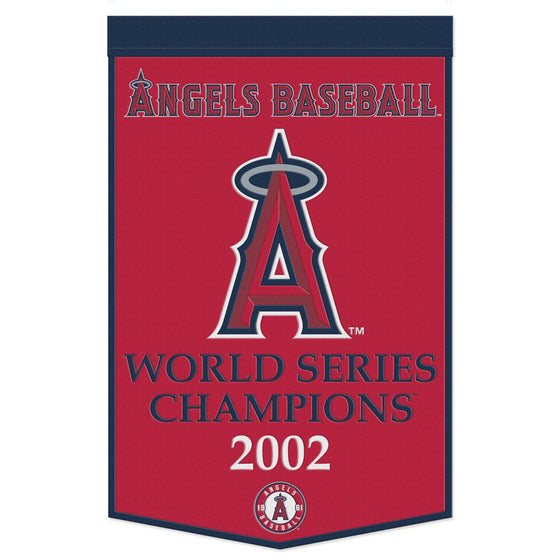 Los Angeles Angels Banner Wool 24x38 Dynasty Champ Design - Special Order