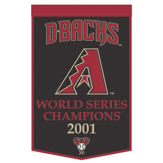 Arizona Diamondbacks Banner Wool 24x38 Dynasty Champ Design - Special Order