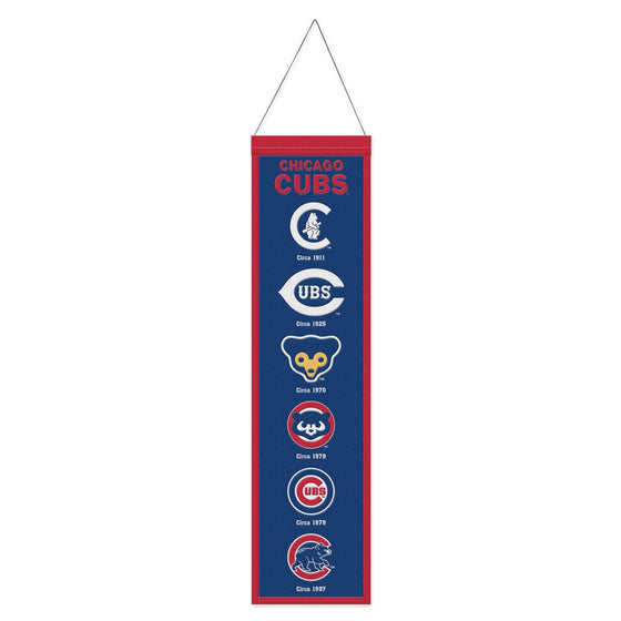 Chicago Cubs Banner Wool 8x32 Heritage Evolution Design