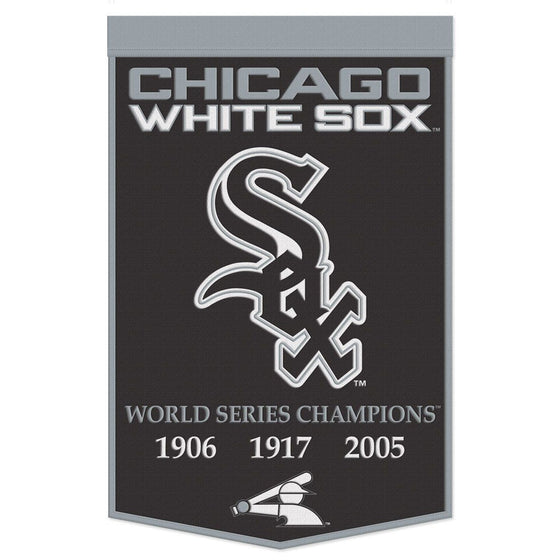 Chicago White Sox Banner Wool 24x38 Dynasty Champ Design - Special Order