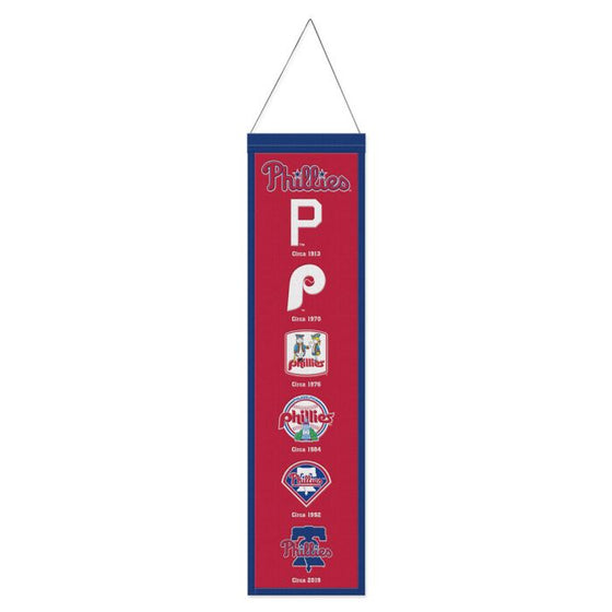 Philadelphia Phillies Wool Banner 8" x 32"