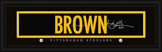 Pittsburgh Steelers Antonio Brown Print - Signature 8"x24" (CDG)