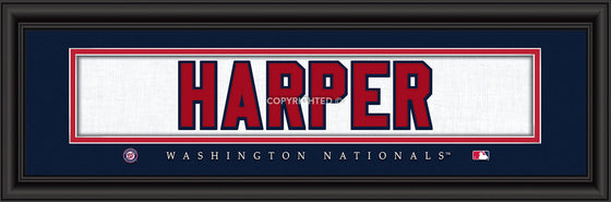 Washington Nationals Bryce Harper Print - Signature 8"x24"