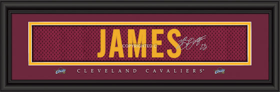 Cleveland Cavaliers LaBron James Print - Signature 8"x24" (CDG)