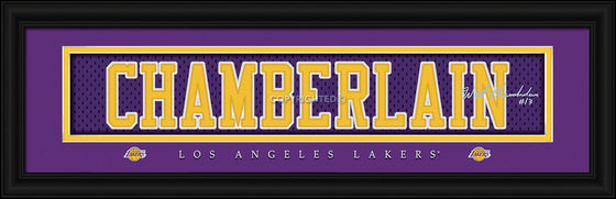 Los Angeles Lakers Wilt Chamberlain Print - Signature 8"x24"