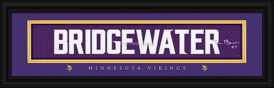 Minnesota Vikings Print 8x24 Signature Style Teddy Bridgewater