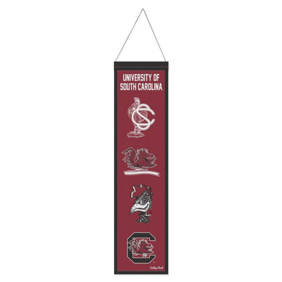 USC Gamecocks /College Vault Evolution Wool Banner 8" x 32"