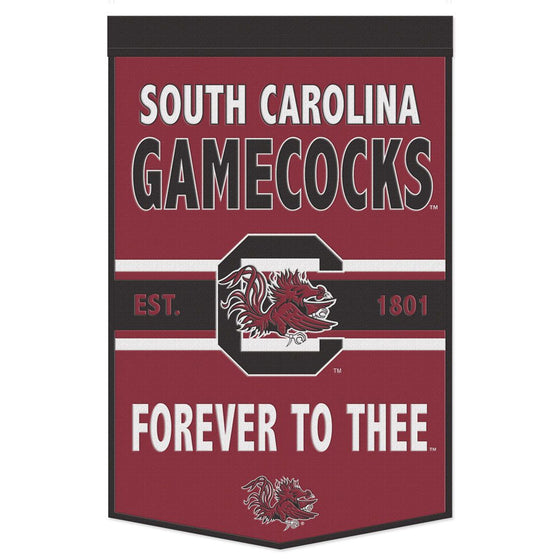 South Carolina Gamecocks Banner Wool 24x38 Dynasty Slogan Design - Special Order