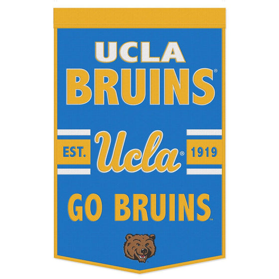 UCLA Bruins Banner Wool 24x38 Dynasty Slogan Design - Special Order