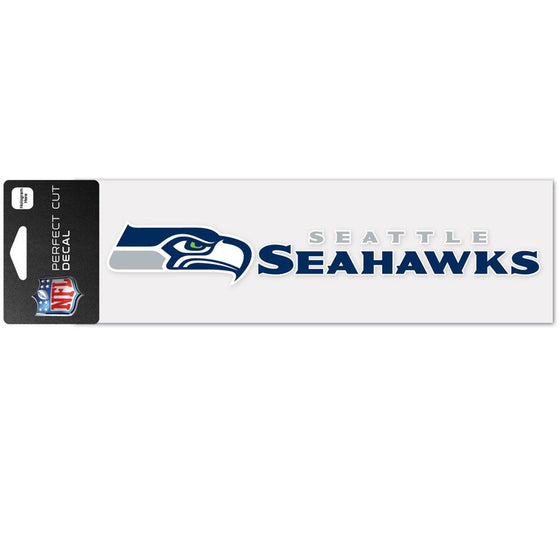 Seattle Seahawks Decal 3x10 Perfect Cut Wordmark Color