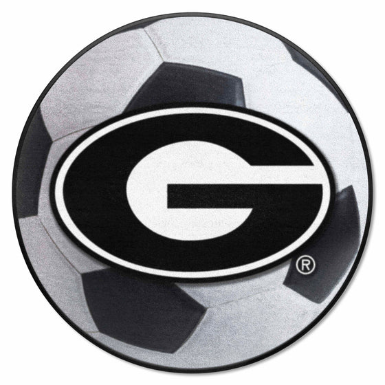 Georgia Bulldogs Soccer Ball Rug - 27in. Diameter