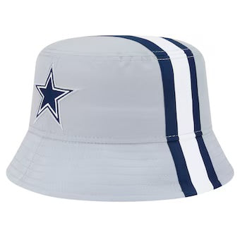 Men's New Era Gray/Navy Dallas Cowboys Helmet Bucket Hat -S/MD