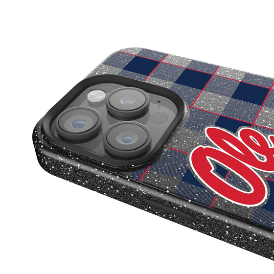 Mississippi Ole Miss Rebels Plaid Bling Phone Case-2