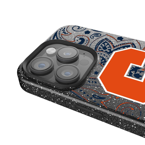 Syracuse Orange Paisley Bling Phone Case-2