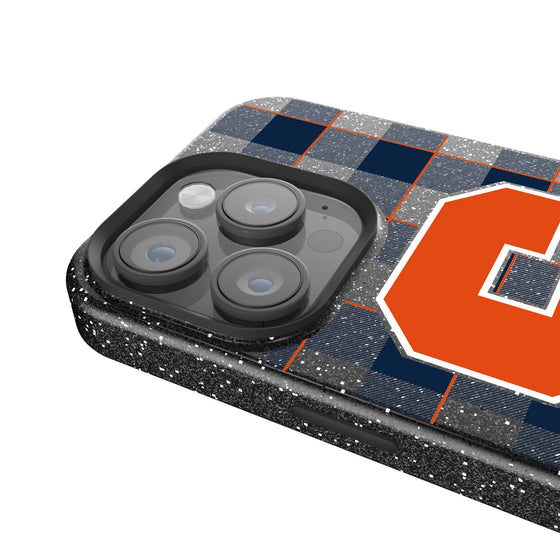 Syracuse Orange Plaid Bling Phone Case-2