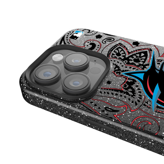 Miami Marlins Paisley Bling Phone Case-2