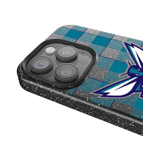 Charlotte Hornets Plaid Bling Phone Case-2