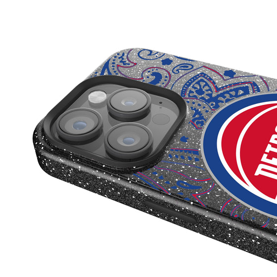 Detroit Pistons Paisley Bling Phone Case-2