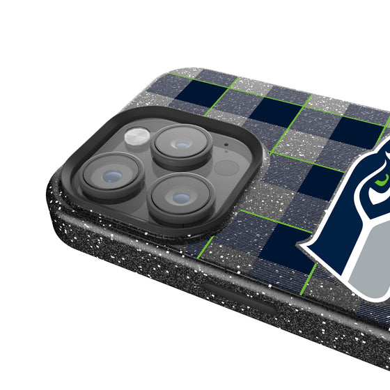 Seattle Seahawks Plaid Bling Phone Case-2