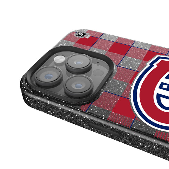 Montreal Canadiens Plaid Bling Phone Case-3