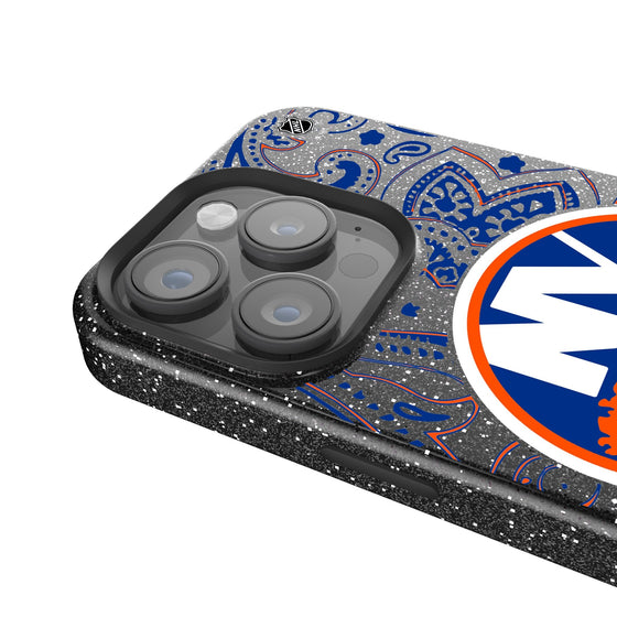 New York Islanders Paisley Bling Phone Case-3