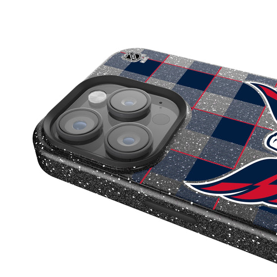 Washington Capitals Plaid Bling Phone Case-3