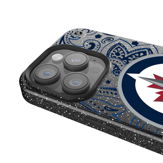 Winnipeg Jets Paisley Bling Phone Case-3