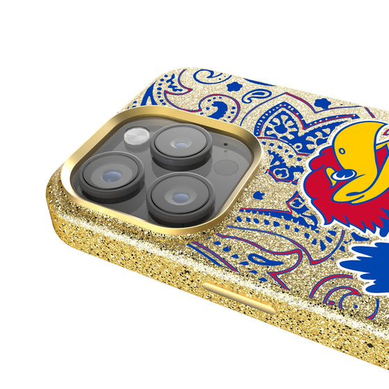 Kansas Jayhawks Paisley Bling Phone Case-2