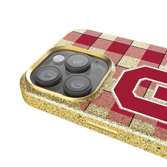 Oklahoma Sooners Plaid Bling Phone Case-2