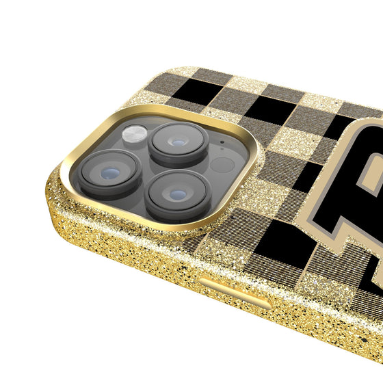 Purdue Boilermakers Plaid Bling Phone Case-2