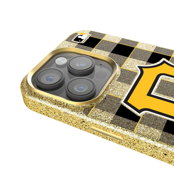 Pittsburgh Pirates Plaid Bling Phone Case-2