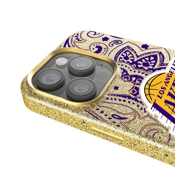 Los Angeles Lakers Paisley Bling Phone Case-2